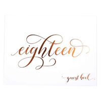 18th Birthday Rose Gold Guest Book