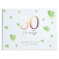 Hearts 30th Birthday Guest Book
