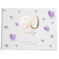 Hearts 60th Birthday Guest Book