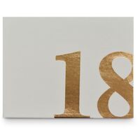 18 Gold Number Guest Book