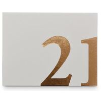 21 Gold Number Guest Book