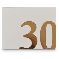30 Gold Number Guest Book