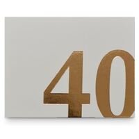 40 Gold Number Guest Book