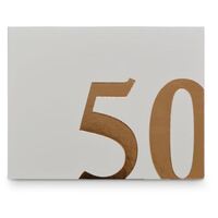 50 Gold Number Guest Book