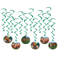 Farm Animal Whirls - Pk 12