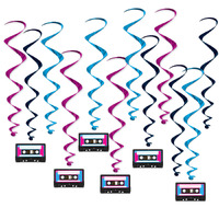 Cassette Tape Whirls - Pk 12