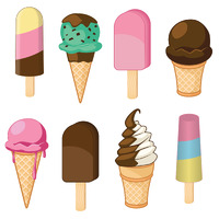 Ice Cream Cutouts - Pk 8