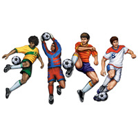 Soccer Player Cutouts - Pk 4