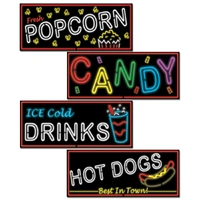 Neon Food Sign Cutouts - Pk 4