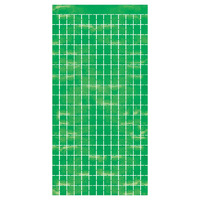 Green Metallic Square Curtain