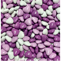 Purple Candy-Coated Chocolate Hearts (1KG)