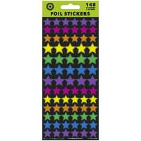 Multi Colour Star Sticker Sheet - Pk 148