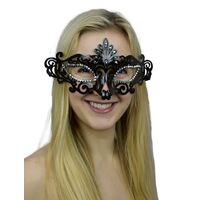Black and Silver Masquerade Mask