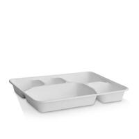 Deep 5 Compartment Sugarcane Trays - Pk 50