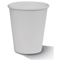 10oz. White Paper Single-Wall Takeaway Cups - Pk 50