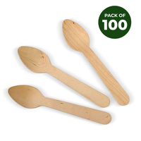 Eco Wooden Tea Spoons - Pk 100