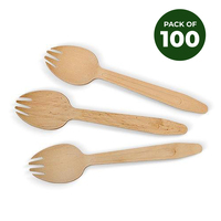 Eco Wooden Sporks - Pk 100