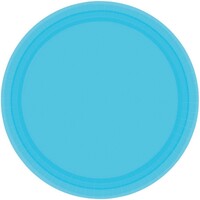 Paper Plates 23cm Round 20CT - Caribbean Blue Pk 20