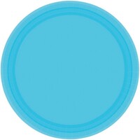Paper Plates 23cm Round 20CT - Caribbean Blue Pk 20