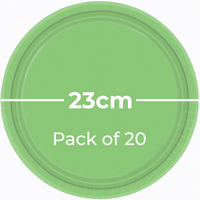 Paper Plates 23cm Round 20CT - Kiwi Pk 20