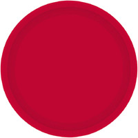 Paper Plates 23cm Round 20CT - Apple Red Pk 20