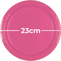 Paper Plates 23cm Round 20CT - Bright Pink