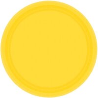 Paper Plates 23cm Round 20CT - Yellow Sunshine Pk 20