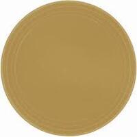 Paper Plates 17cm Round 20CT - Gold Pk 20