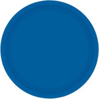 Paper Plates 17cm Round 20CT - Bright Royal Blue Pk 20