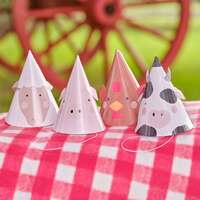 Farm Friends Party Hats Pk 8