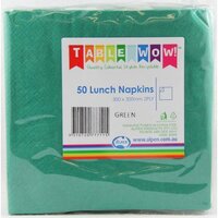 Green Lunch Napkins (33cm) - Pk 50