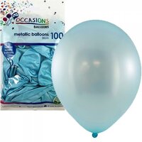 Metallic Light Blue Balloon (30cm) Pk 100