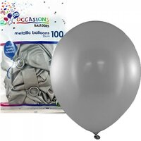 Metallic Silver Balloon (30cm) - Pk 100