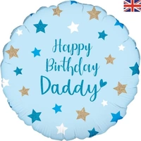Happy BIrthday Daddy Holographic Foil Balloon (45cm) Pk 1