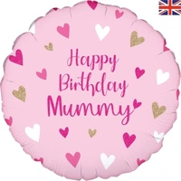 Happy BIrthday Mummy Holographic Foil Balloon (45cm) Pk 1