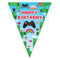 Blox Game Happy Birthday Holographic Bunting (390cm) Pk 1
