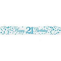 Sparkling Fizz 21st Blue Banner (270cm) Pk 1