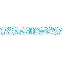 Sparkling Fizz 30th Blue Banner (270cm) Pk 1