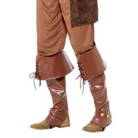 Deluxe Brown Pirate Boot Covers