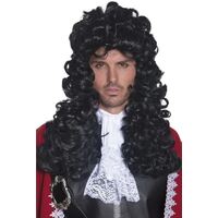 Black Curls Pirate Captain Wig