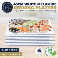 Melamine Platter Tray Ractangular 43cm x 34cm x 2.5cm - White