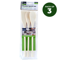 Wooden Spoons 30cm 3pk*
