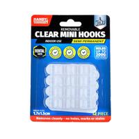 Removable Hooks Plastic 1.7cm x 1.5cm 12pk (Holding Weight 200g)