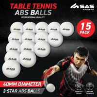 Table Tennis Balls 15pk ABS