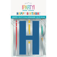 Happy Birthday Dots Foil Stamped "Happy Birthday"Banner 2.2m