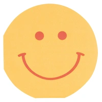 Flower Power Birthday16 Smiley Face Round Beverage Napkins 24.1cm X 24.1cm