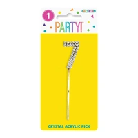 Crystal Acrylic Numeral Pick 9.8cm - 7