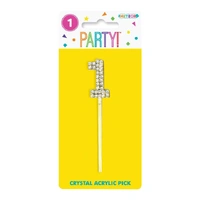 Crystal Acrylic Numeral Pick 9.8cm - 1