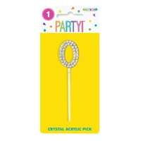 Crystal Acrylic Numeral Pick 9.8cm - 0