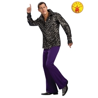 Disco Shirt - Black With Silver Stars 